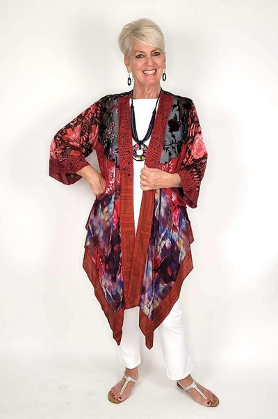 Sterling Styles Kimono #5709BJ at www.threewildwomen.ca